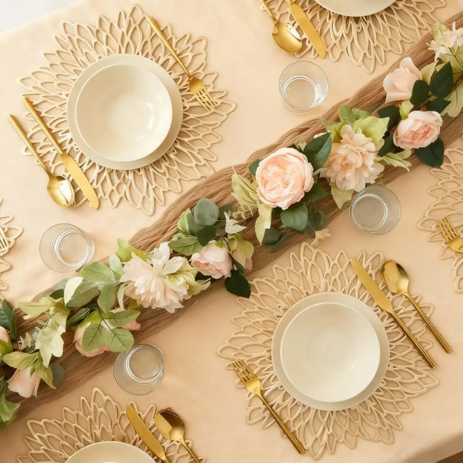4 PC/6 PC Flower Placemats