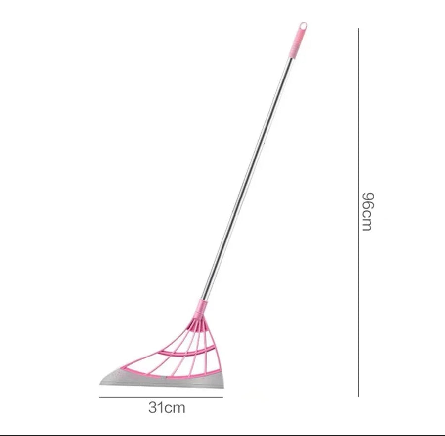Silicone Scraper Broom & Floor Wiper — Glass, Tiles & High Surfaces