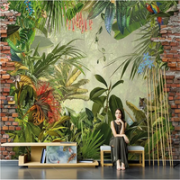 Custom Nordic Botanical Mural Wallpaper — Made to Measure | 3D Wall Covering