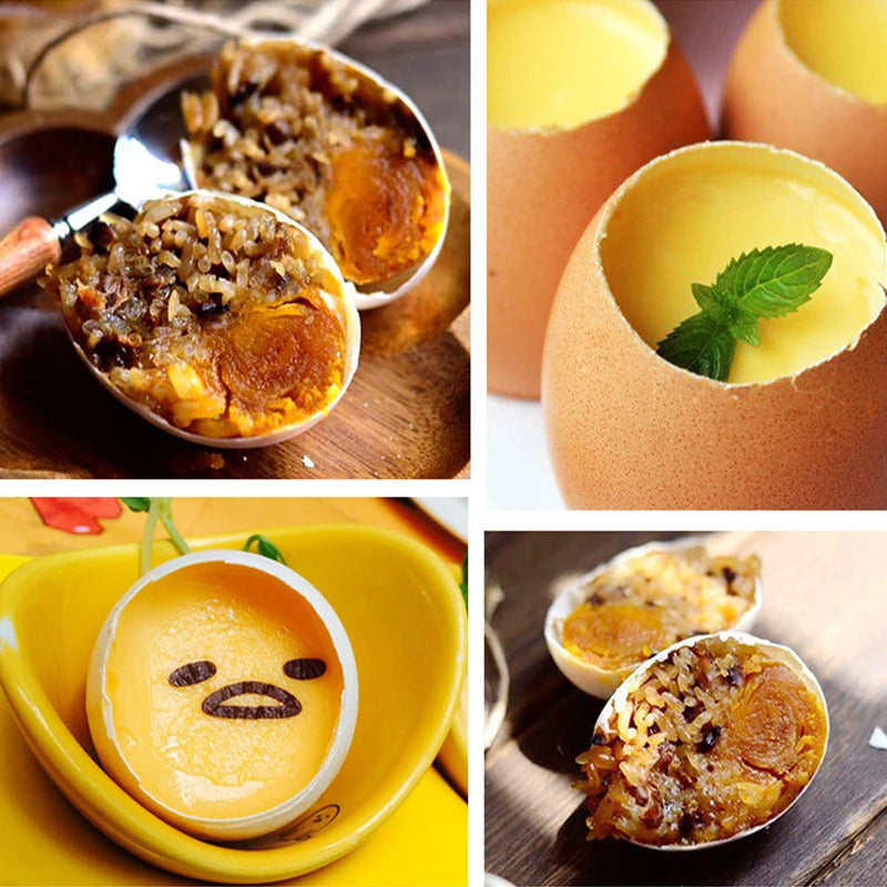 Stainless Steel Egg Topper & Shell Cutter — Boiled & Raw Eggs