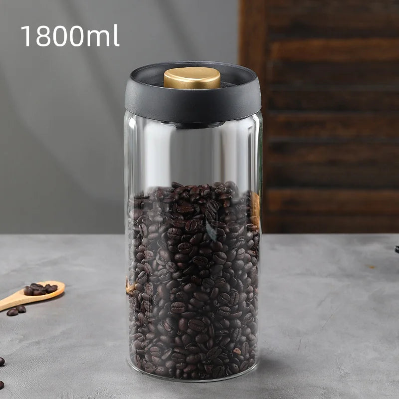 Manual Vacuum-Sealed Coffee Jar