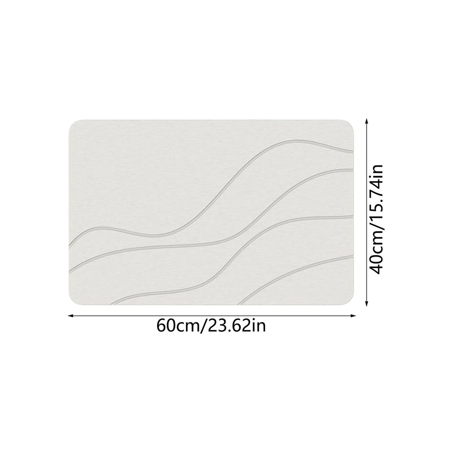 Diatomite Bath Mat — Quick-Dry, Non-Slip, 40×60cm