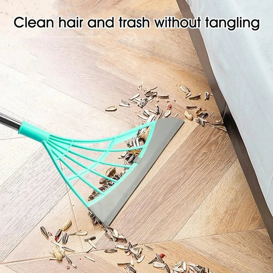 Silicone Scraper Broom & Floor Wiper — Glass, Tiles & High Surfaces