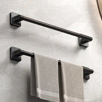 Self-Adhesive Towel Rail — No-Drill | White & Black | 30–80cm
