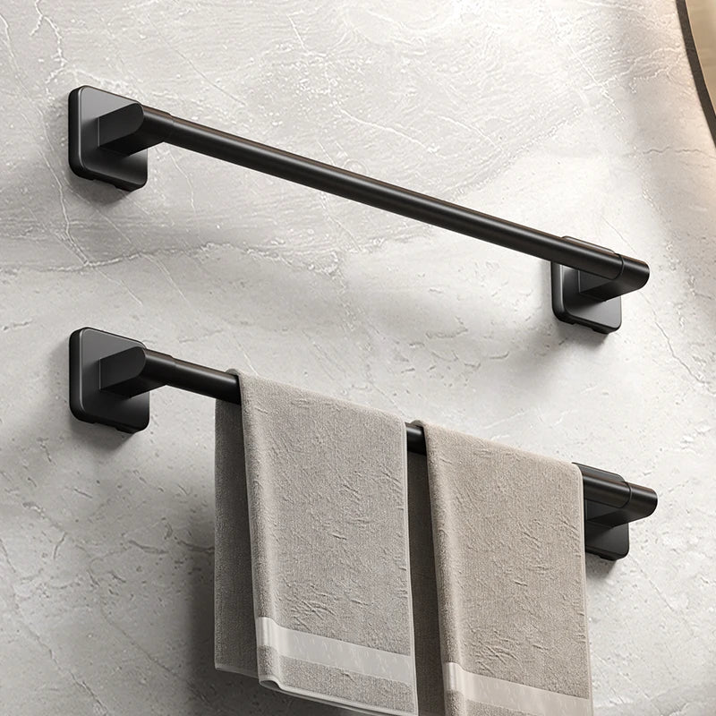 Self-Adhesive Towel Rail — No-Drill | White & Black | 30–80cm