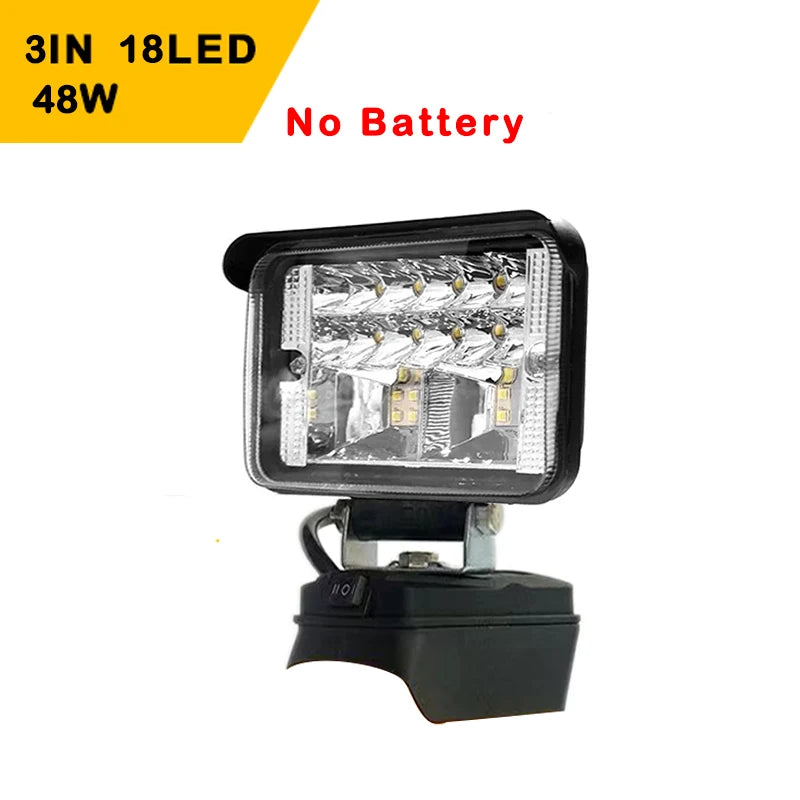 Portable cordless LED spotlight