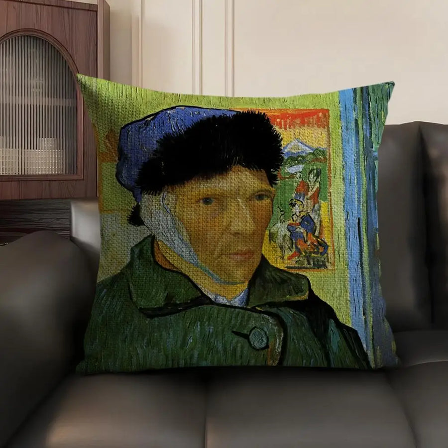Van Gogh Art Cushion Cover — Natural Linen | Double-Sided Print