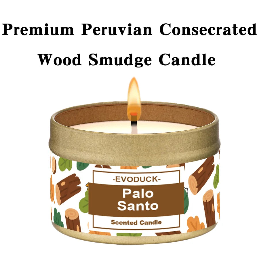 Palo Santo Soy Wax Candle — Purifying & Grounding | Meditation Gift