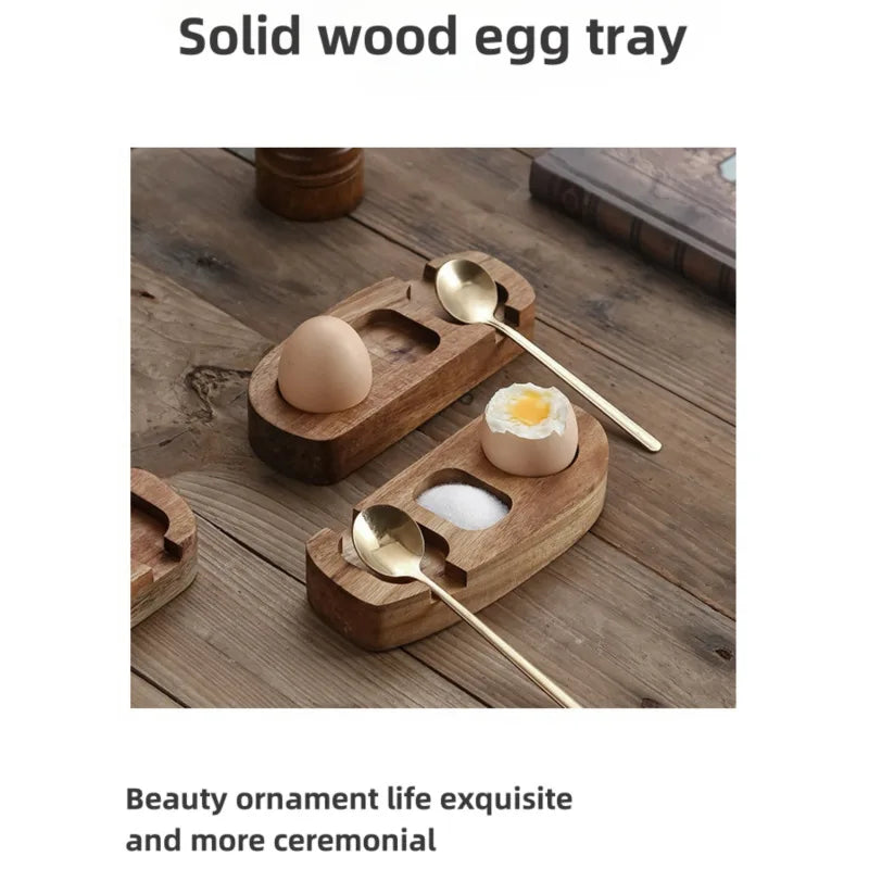 Wooden Egg Cup Tray