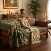 Cotton Floral Tassel Throw Blanket — Bohemian, 6 Colours, 3 Sizes