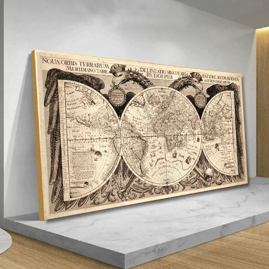 Vintage World Map Canvas