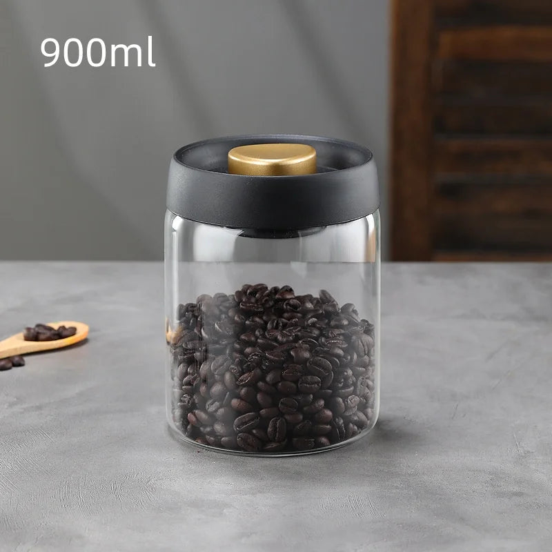 Manual Vacuum-Sealed Coffee Jar