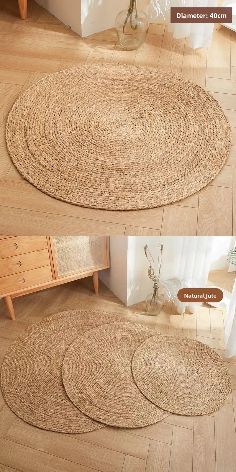 Handwoven round mat