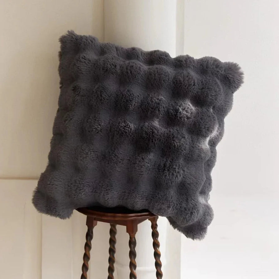 Soft Plush Fur Cushion Cover — 45x45cm | 7 Colours | Sofa & Bedroom Decor