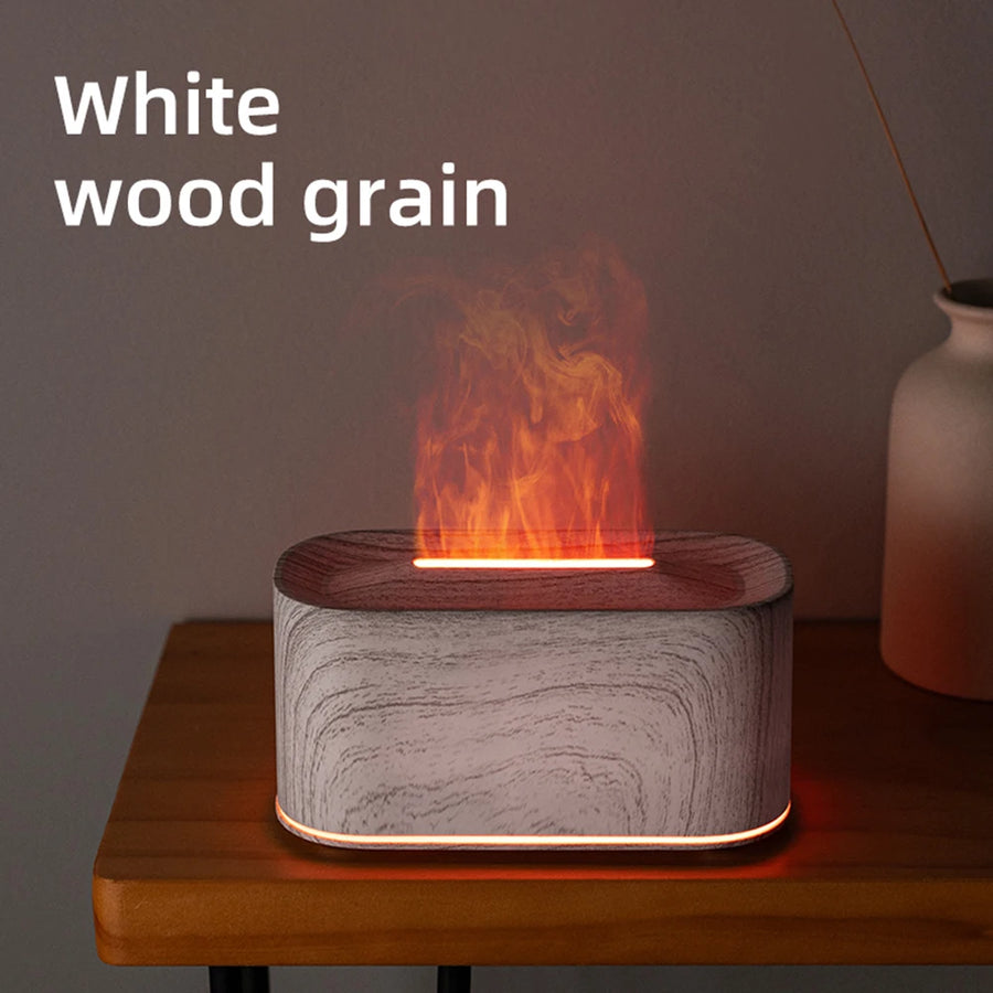 Flame Essential Oil Diffuser — Aromatherapy Humidifier | Colourful Water Vapour | 7 Finishes