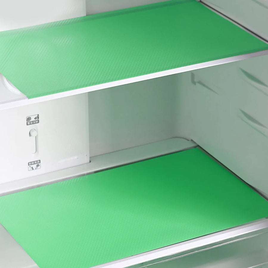 Fridge Shelf Liners — Washable Non-Slip Mats, Set of 4