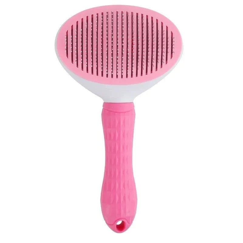 Self-Cleaning Pet Slicker Brush — Dogs & Cats, All Coat Types
