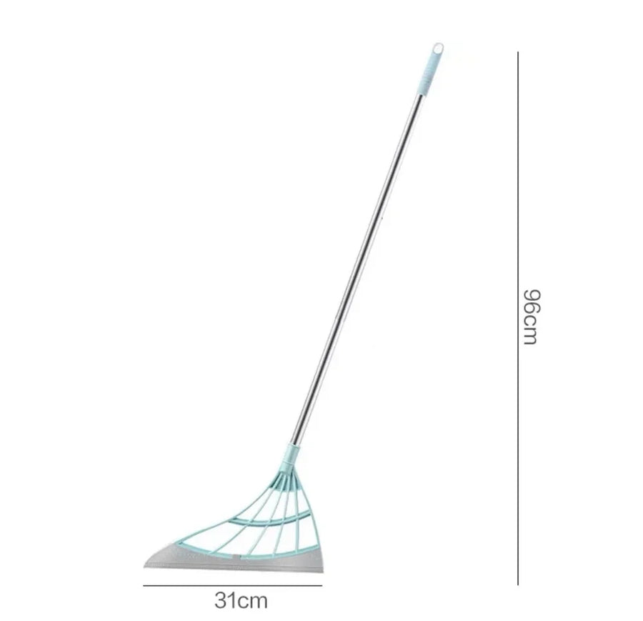 Silicone Scraper Broom & Floor Wiper — Glass, Tiles & High Surfaces
