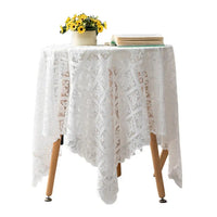 White Lace Tablecloth | Farmhouse & Pastoral Style | 60×60cm
