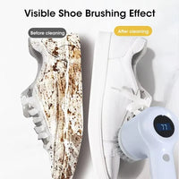 Cordless electric spin scrubber