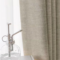Opaque Linen Blackout Curtains — Full Shading | 4 Heading Styles | Custom Sizes