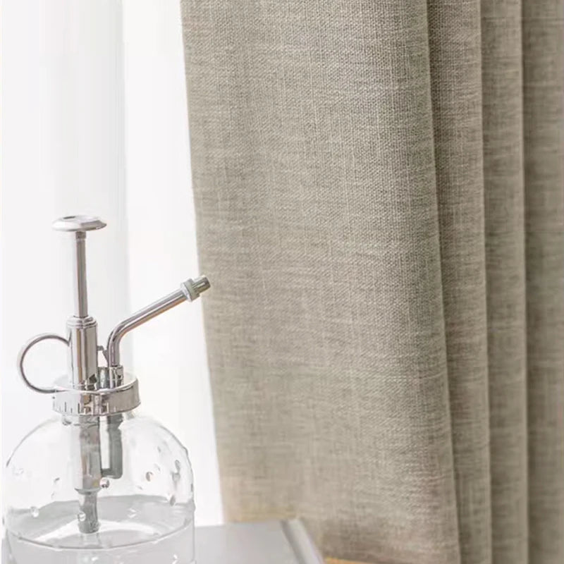 Opaque Linen Blackout Curtains — Full Shading | 4 Heading Styles | Custom Sizes