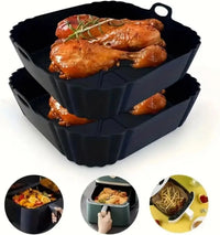 Reusable Silicone Air Fryer Liner — Foldable Non-Stick Baking Mat