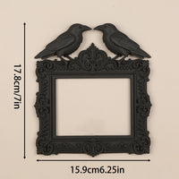 Dark Gothic double raven wall frame