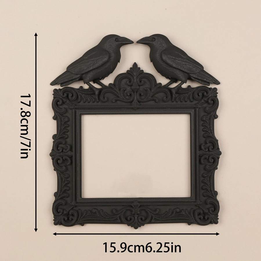 Dark Gothic double raven wall frame