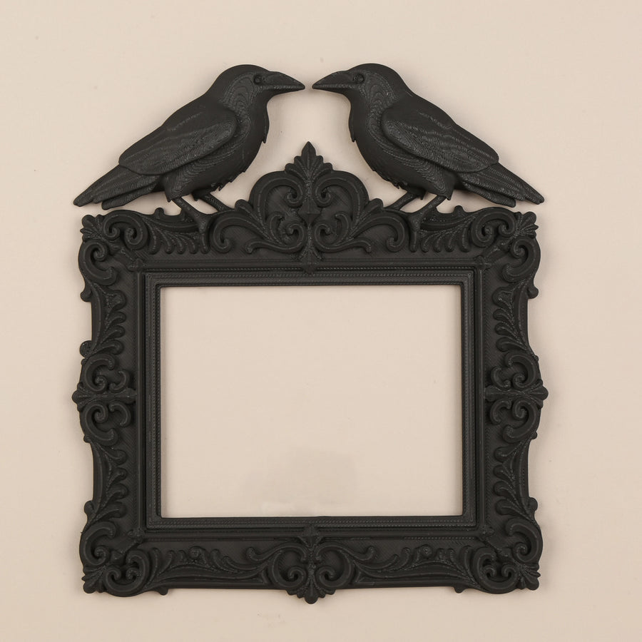 Dark Gothic double raven wall frame