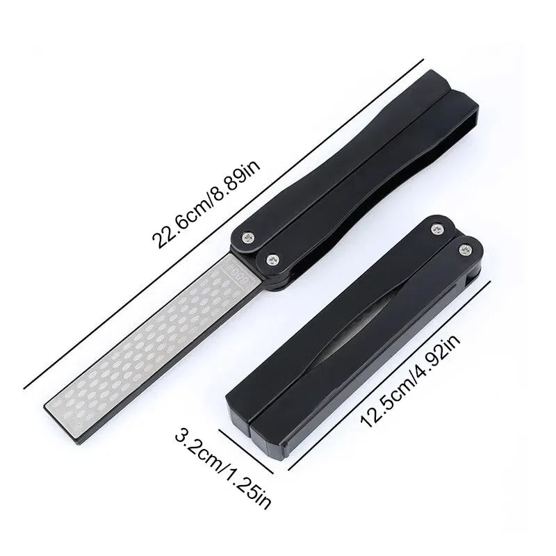 Portable Double-Sided Diamond Knife Sharpening Stone | 400/600 Grit | Foldable