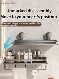 Suction Cup Bathroom Rack — No Drill Required