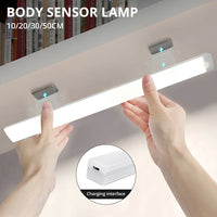 USB Rechargeable Motion Sensor LED Night Light | Magnetic Strip Light | 10–50cm