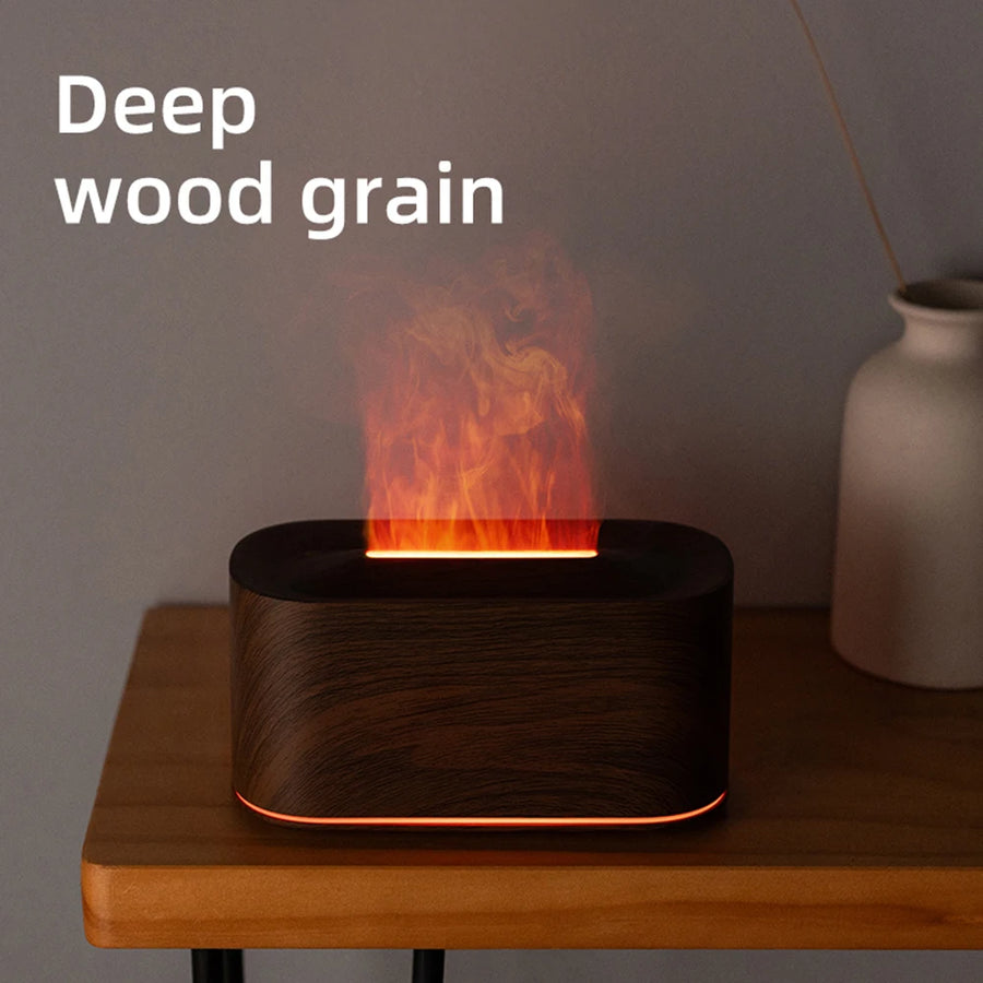 Flame Essential Oil Diffuser — Aromatherapy Humidifier | Colourful Water Vapour | 7 Finishes