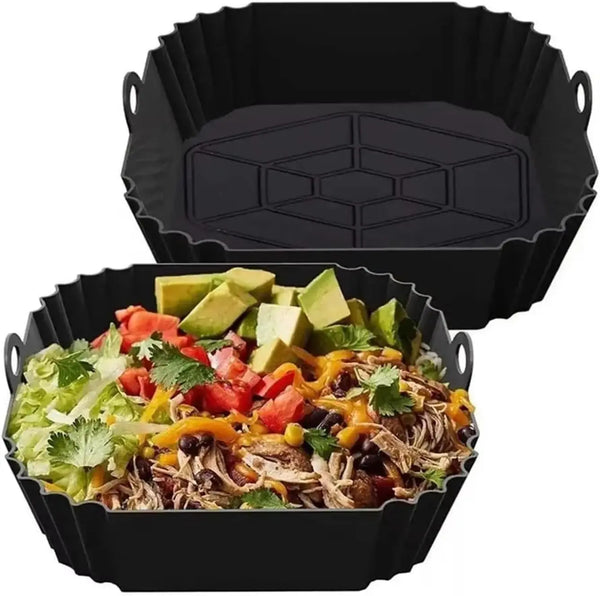 Reusable Silicone Air Fryer Liner — Foldable Non-Stick Baking Mat