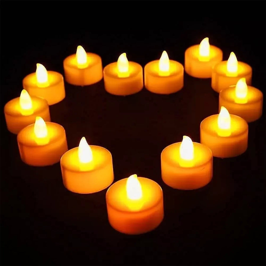 Flameless Battery LED Tea Candles — Realistic Flicker | Wedding & Home Décor