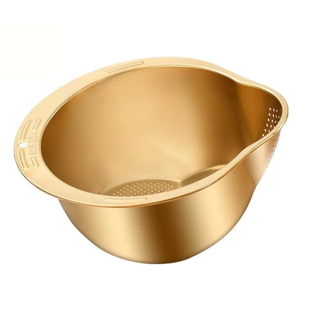 Rice Washer Strainer Bowl | Stainless Steel
