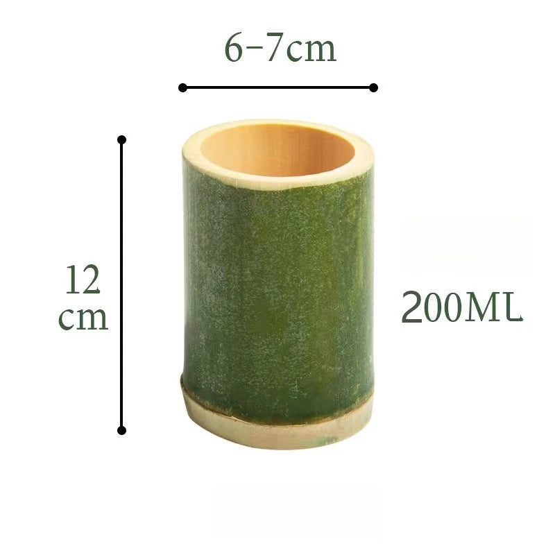 Natural bamboo tube cup