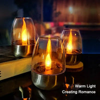Flameless Solar LED Pillar Candles — Outdoor Waterproof | Wedding & Garden | Set of 1–4