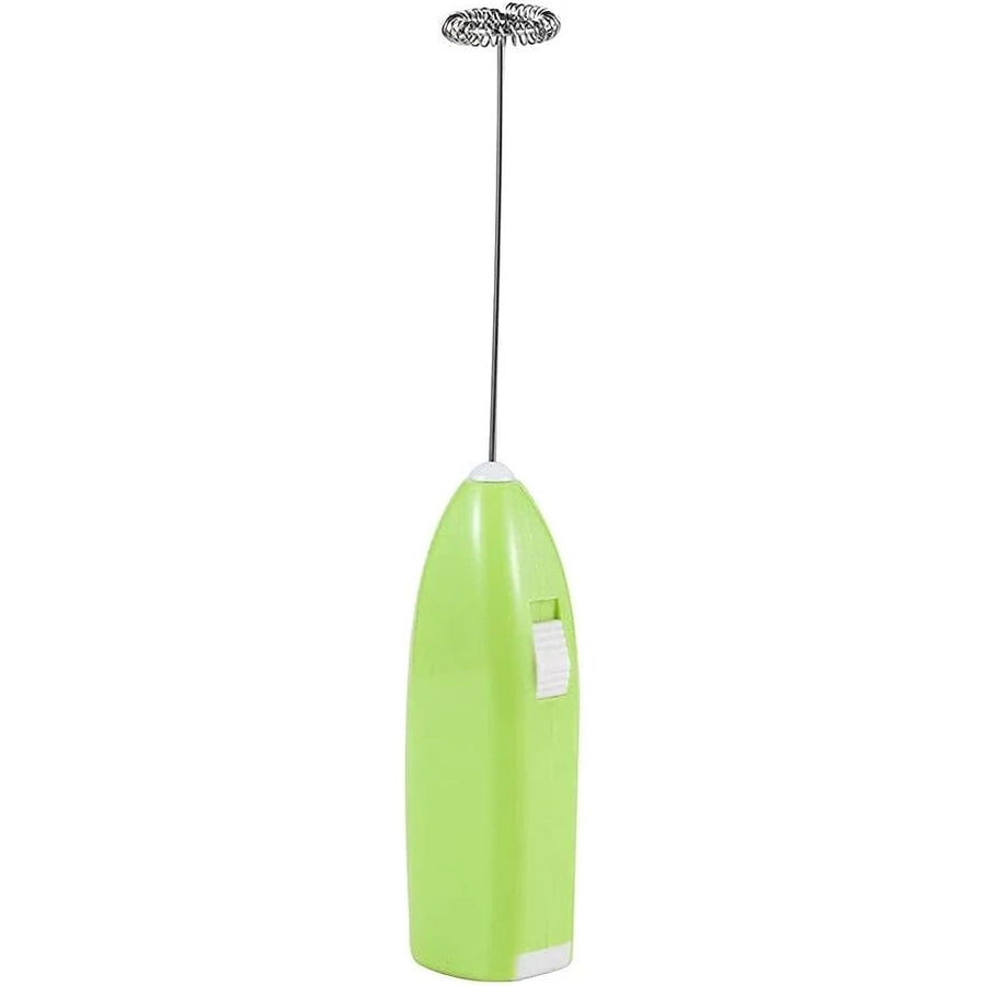 Handheld Electric Milk Frother & Egg Beater — Battery Powered, Stainless Steel