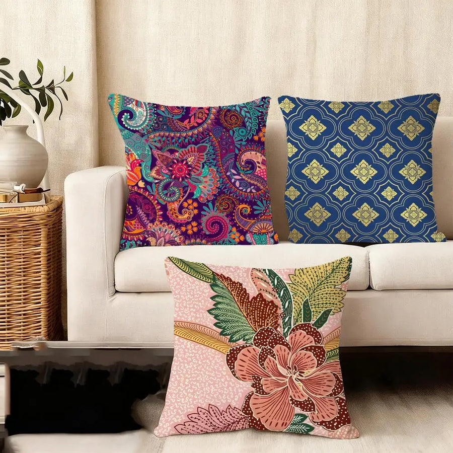 Boho Print Cushion Cover — Soft Plush | Double-Sided Print