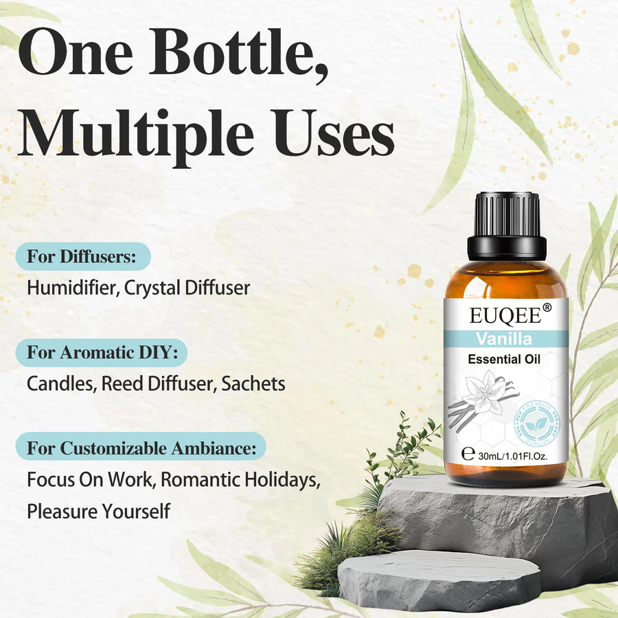 Pure Essential Oil — 30ml | 8 Fragrances | Aromatherapy & Diffuser