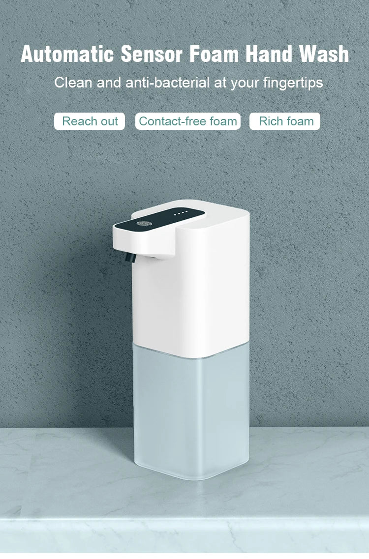 Automatic Touchless Foam Soap Dispenser — 400ml, USB-C Rechargeable, Infrared Sensor