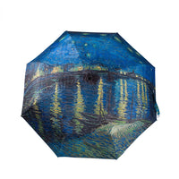 Fine Art Print Umbrella — Compact Foldable | UV & Rain | 9 Masterwork Designs