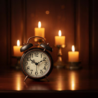 Antique Copper Twin-Bell Alarm Clock — Super Loud | Silent Movement | Night Light