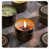 Crystal Dried Floral Soy Wax Candle — Iron Tin | 8 Fragrances | Gift Edition