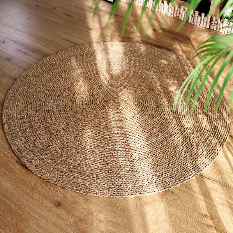 Handwoven round mat
