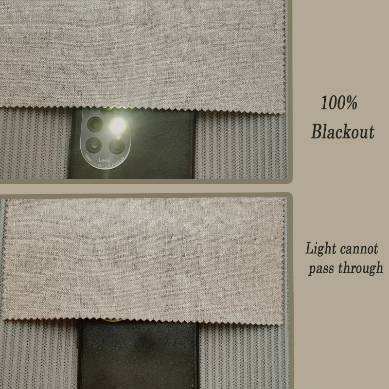 Opaque Linen Blackout Curtains — Full Shading | 4 Heading Styles | Custom Sizes