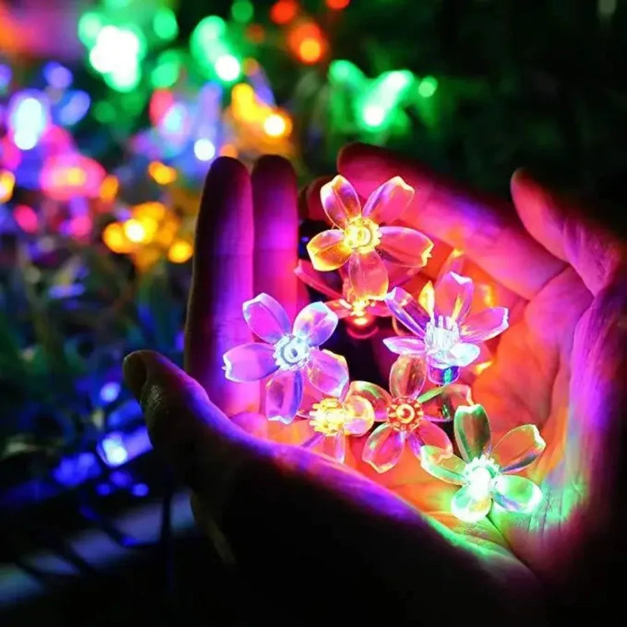 Solar Cherry Blossom String Lights