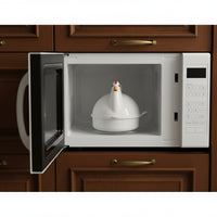 Chicken-shaped microwave egg cooker